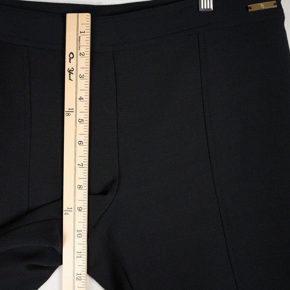 Tory Burch Dress Pants Black Wool Blend Ankle Pants Side Zip Size 10 - Picture 6 of 12